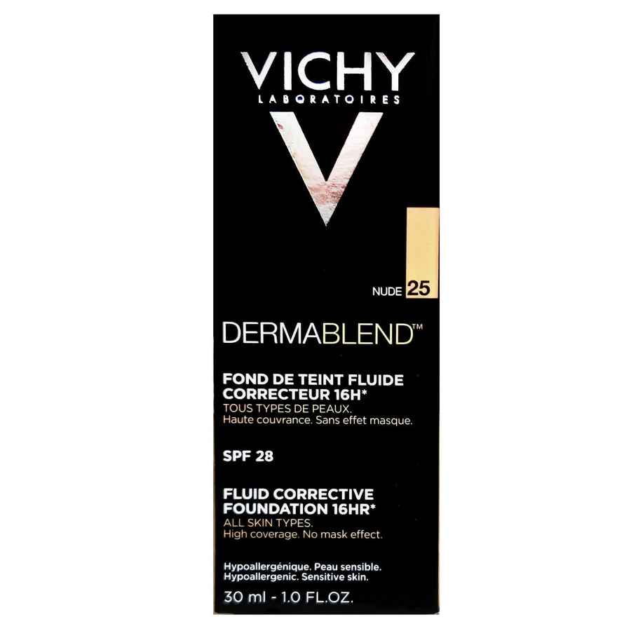 Vichy Dermablend Довготривалий корегуючий флюїд 25 Nude, 30 мл: ціни та характеристики