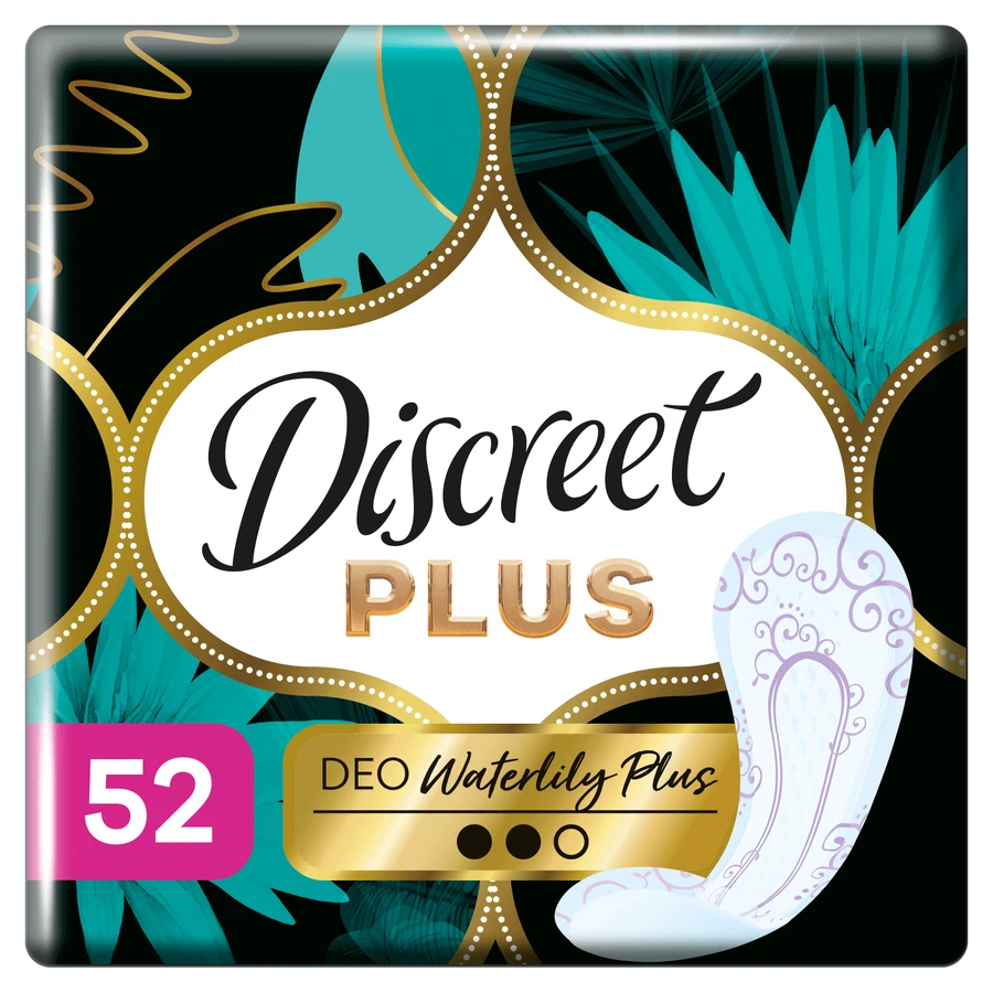 Discreet Plus Deo, дышащие гигиенические прокладки, Waterlily, 52 шт.: цены и характеристики