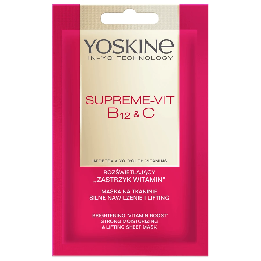 Yoskine Supreme-Vit B12 + C, тканевая маска, сильное увлажнение и лифтинг, 1 шт.: цены и характеристики
