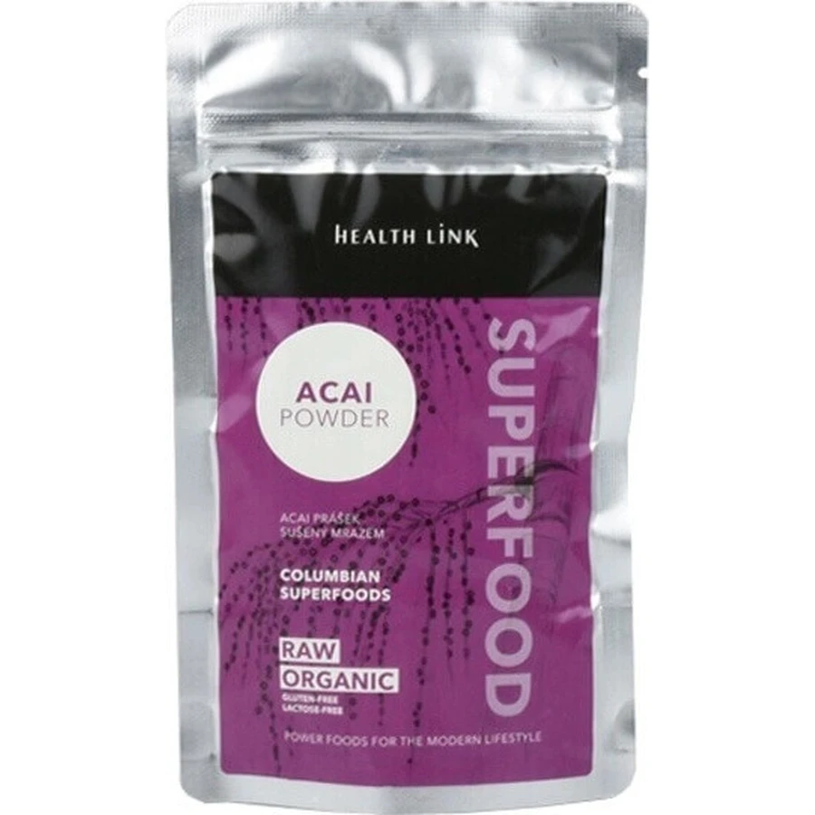 Health link BIO Acai powder 1×80g, натуральный ароматизатор: цены и характеристики