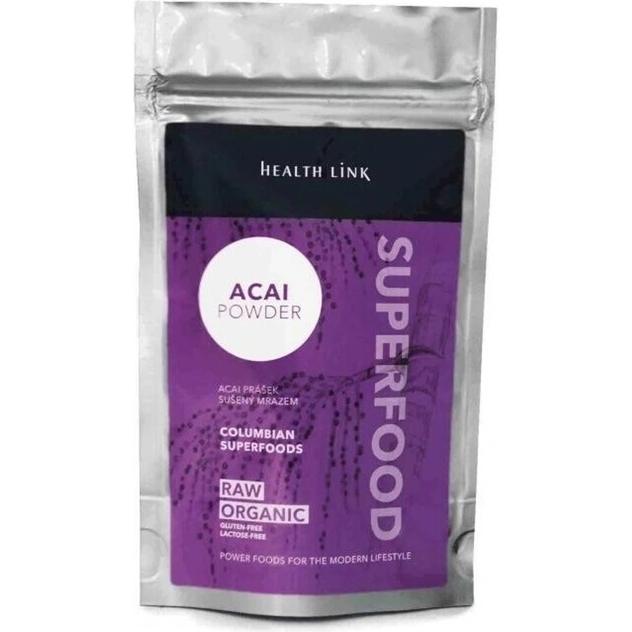 Health link BIO Acai powder 1×80g, натуральный ароматизатор: цены и характеристики