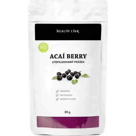 Health link BIO Acai powder 1×80g, натуральный ароматизатор: цены и характеристики