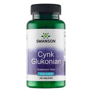 Swanson Zinc 15 мг, глюконат цинка, 250 таблеток