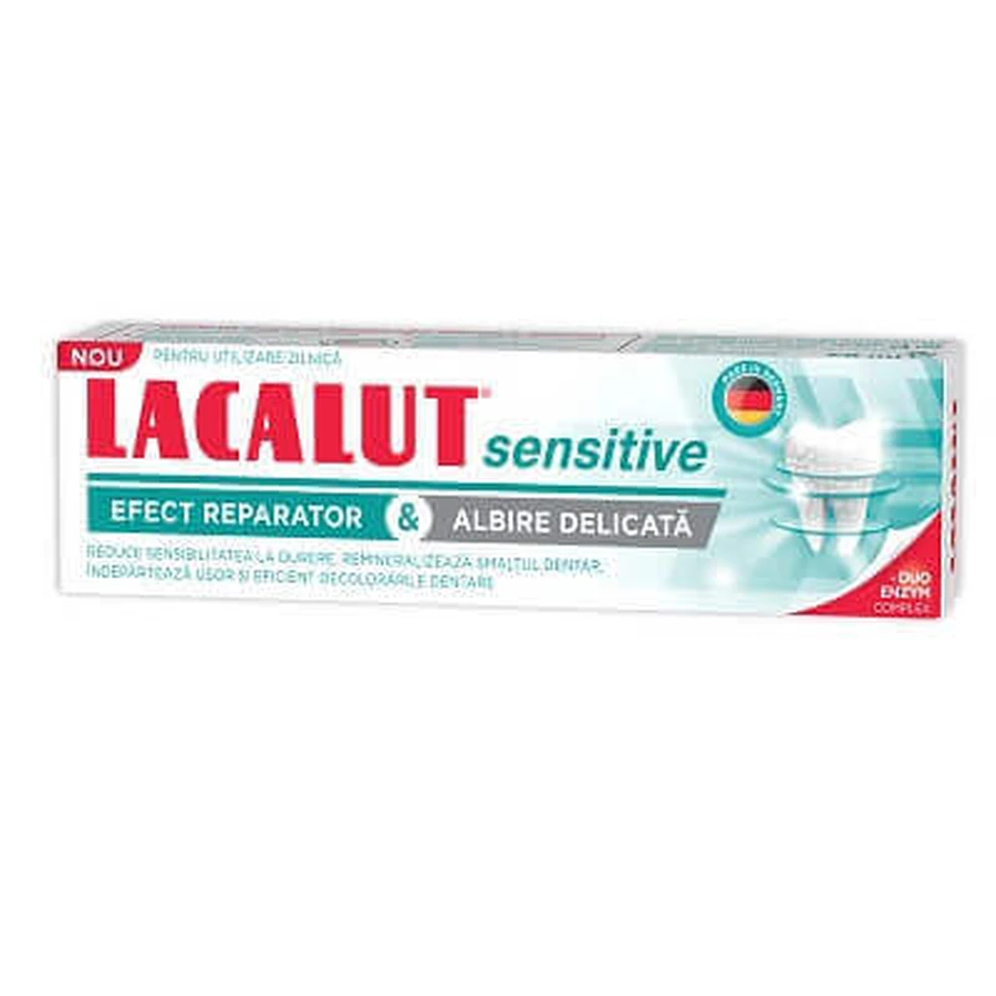 Зубна паста Sensitive Whitening Lacalut, 75 мл, Theiss Naturwaren: ціни та характеристики