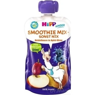 Смузі HiPP BIO Smoothie MIX Яблуко Груша Чорниця 1×120 мл, фруктово-овочевий, 12м+