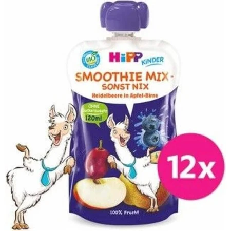 HiPP BIO Smoothie MIX Apple Pear Blackcurrant 1×120 мл, фруктовое питание, 12м+: цены и характеристики