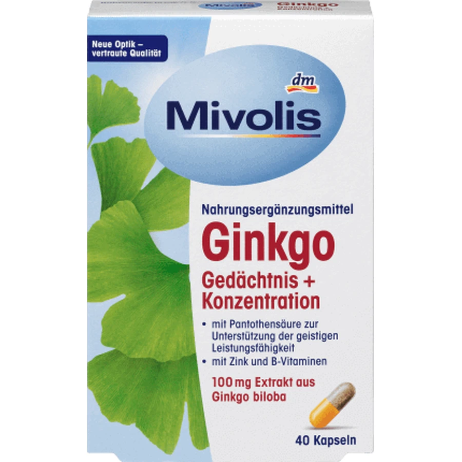 Гинкго Mivolis Ginkgo для памяти и концентрации, таблетки, 40 шт.: цены и характеристики