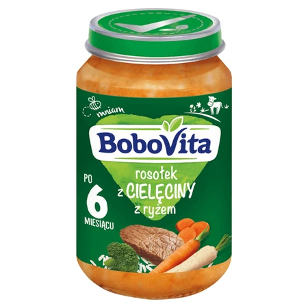 BoboVita Суп нежный на телячьем бульоне с рисом, после 6 месяцев, 190 г: цены и характеристики