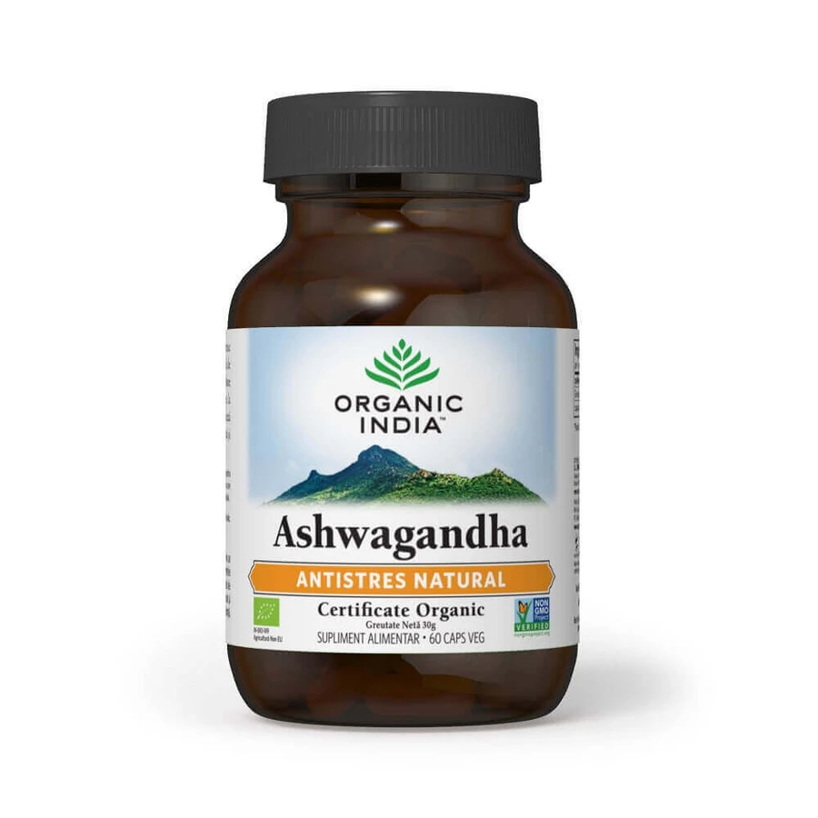 Ашвагандха натуральний засіб для зняття стресу, 60 капсул, Organic India: ціни та характеристики