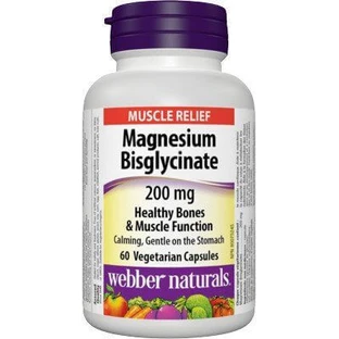 Webber Naturals Магній бісгліцинат 200 мг, 60 капсул