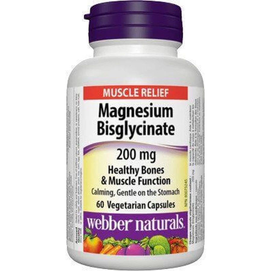 Webber Naturals Магній бісгліцинат 200 мг, 60 капсул: ціни та характеристики