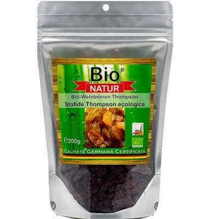 Органический изюм Томпсон, 200 г, Bio Natur