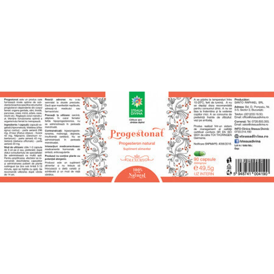 Прогестонат Divine Star, 90 капсул: ціни та характеристики