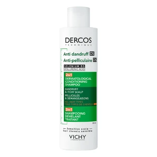 Vichy Dercos Anti Dandruff DS, шампунь против перхоти 2-в-1, 200 мл