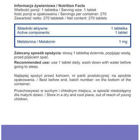 SFD Мелатонін, 270 таблеток: ціни та характеристики