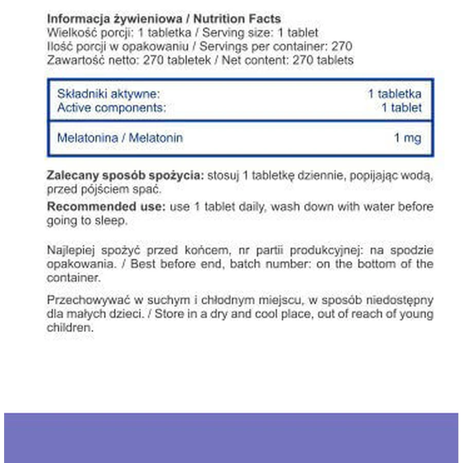 SFD Мелатонін, 270 таблеток: ціни та характеристики