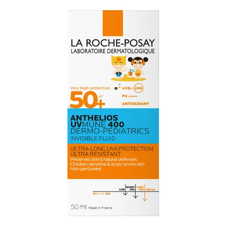 La Roche-Posay Anthelios UVMUNE 400 Dermo-Pediatrics Невидимий флюїд SPF50+, 50 мл: ціни та характеристики