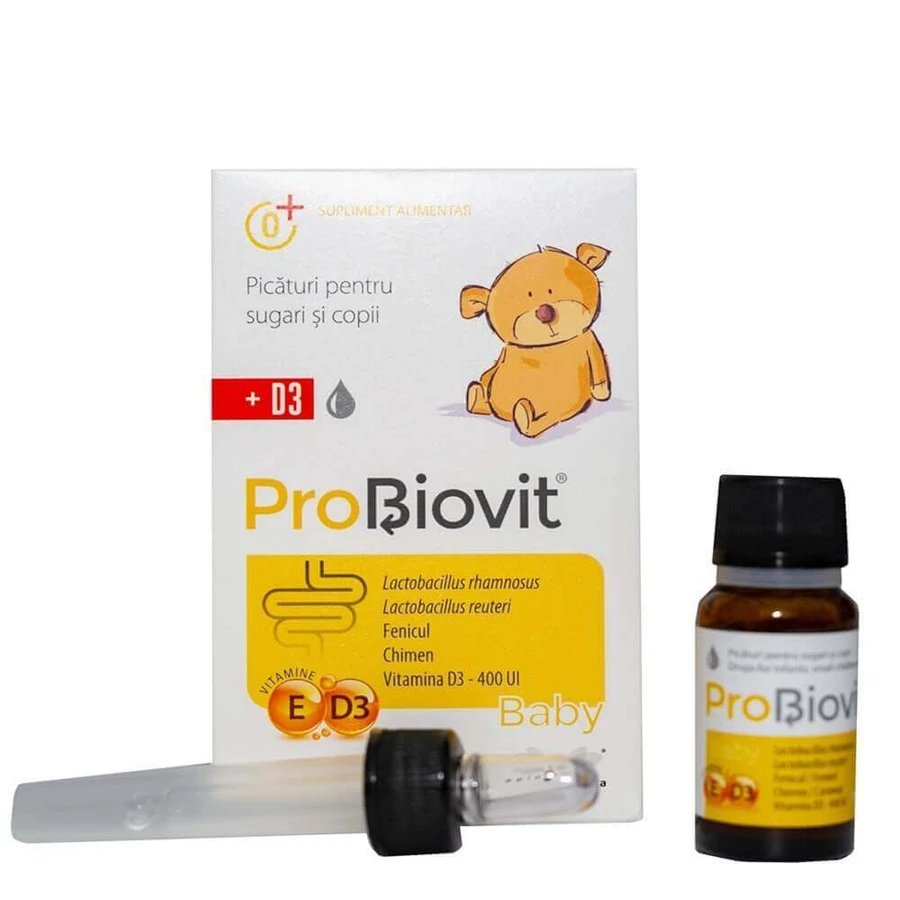 Капли с пробиотиками и витамином D3 для детей Probiovit Baby, 10 мл, Apipharma, Апифарма: цены и характеристики