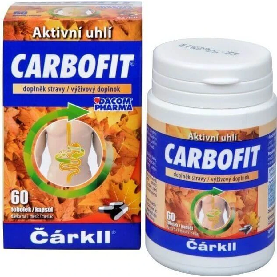 CARBOFIT arkll 1×60 cps, активированный уголь: цены и характеристики