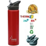 Термос з нержавіючої сталі з автоматичною кришкою Jannu Red, 750 мл, Laken