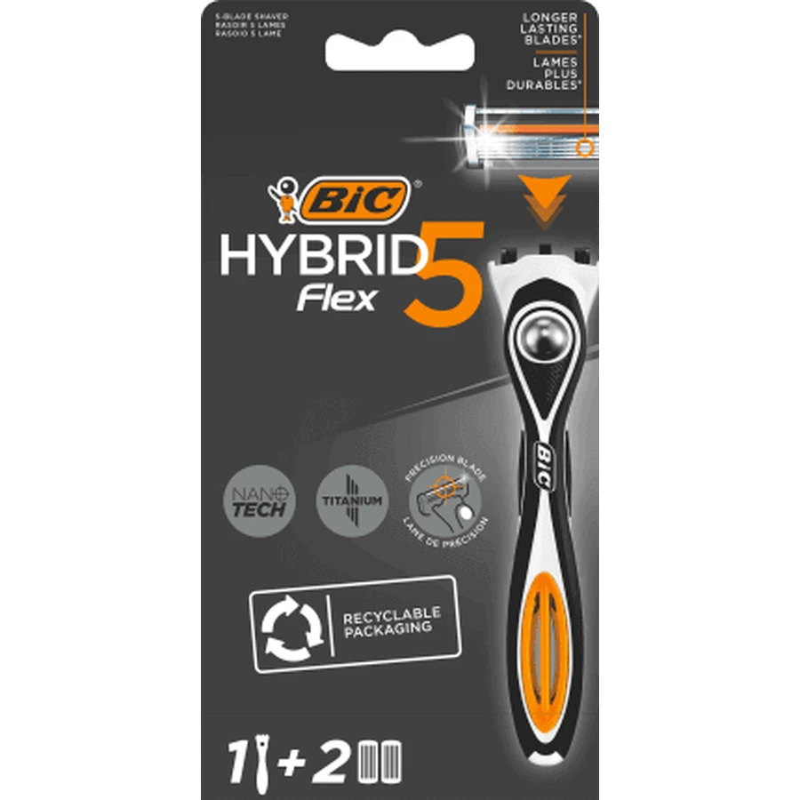 Гибридная бритва BIC Flex5 + 2 заправки, 1 шт.: цены и характеристики