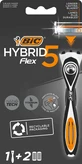 Гібридна бритва BIC Flex5 + 2 касети, 1 шт.