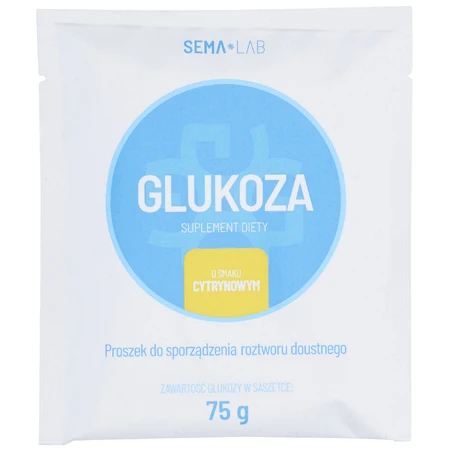 SEMA Lab Глюкоза, порошок для орального розчину, зі смаком лимону, 75,9 г: ціни та характеристики