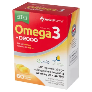 БИО Омега3 + D 2000 (65% Омега), 60 капсул
