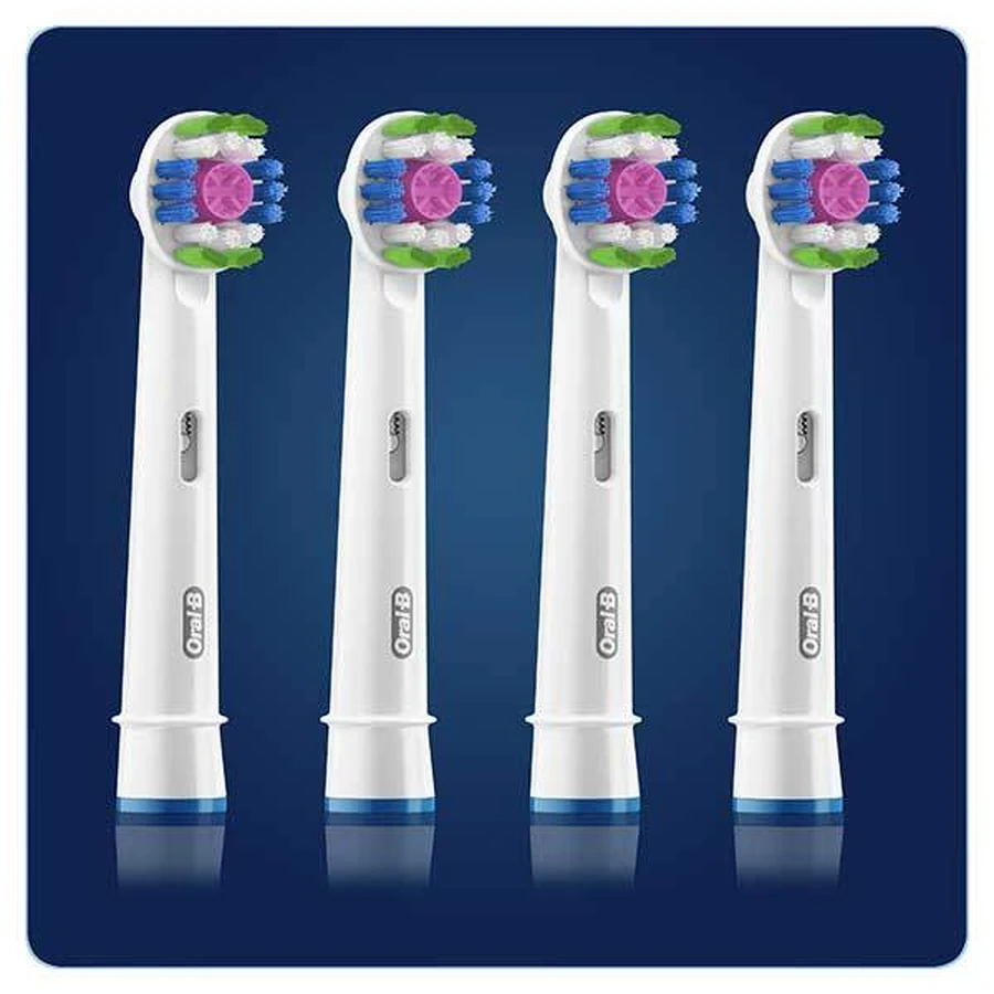 Oral-B 3D White, змінні щетинки для електричної зубної щітки Clean Maximiser, EB4 3DW, 4 штуки: ціни та характеристики