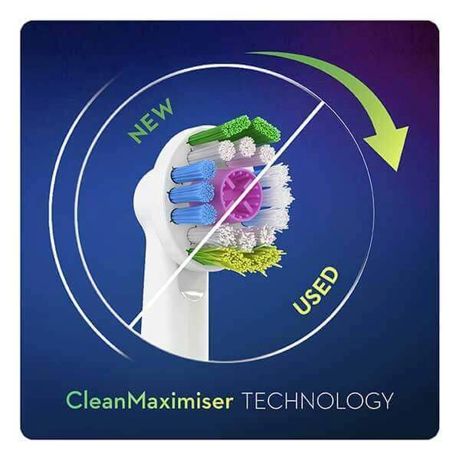 Oral-B 3D White, змінні щетинки для електричної зубної щітки Clean Maximiser, EB4 3DW, 4 штуки: ціни та характеристики