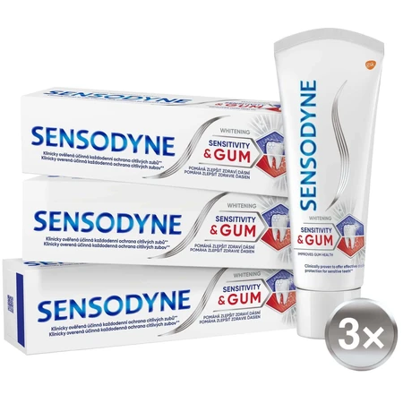 Sensodyne Sens&Gum отбеливающая зубная паста 3 x 75 мл: цены и характеристики