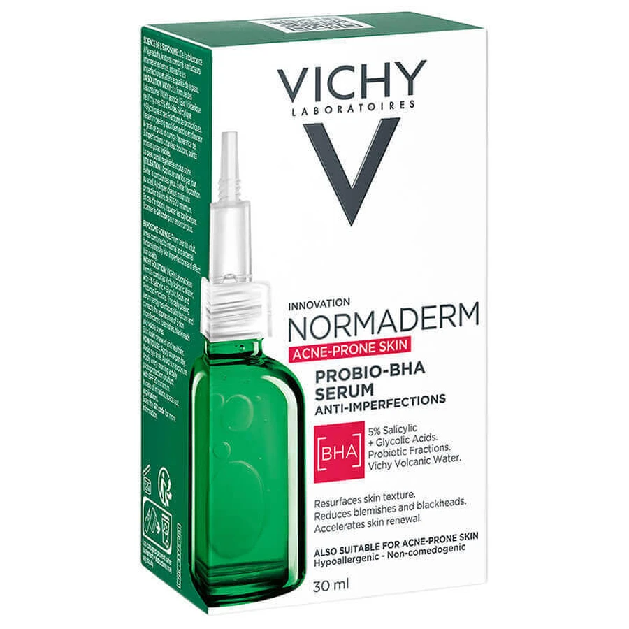Vichy Normaderm, Сироватка проти акне з кислотою BHA, 30 мл: ціни та характеристики