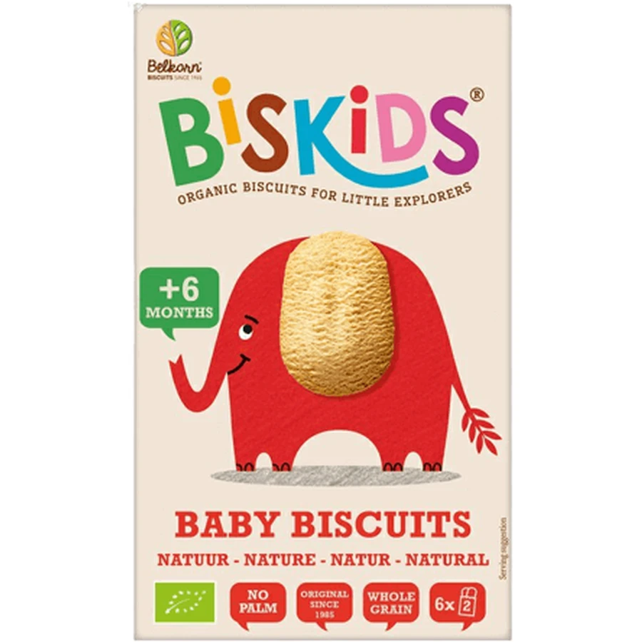 Belkorn BISkids Органическое детское цельнозерновое печенье Натуральное 6M+ 120 г: цены и характеристики
