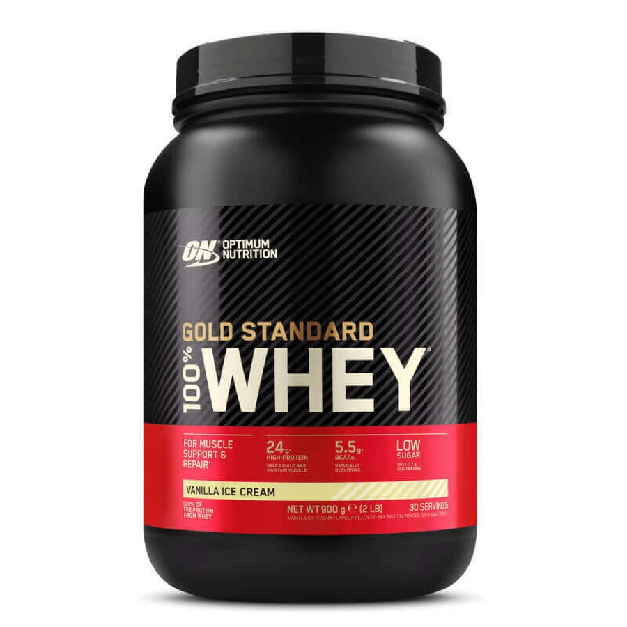 Порошок сывороточного протеина Whey Gold Standard Ванильное мороженое, 900 г, Optimum Nutrition: цены и характеристики