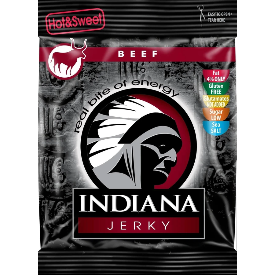 Вяленая говядина Indiana Hot & Sweet 25 г: цены и характеристики