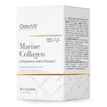 Морской коллаген + Гиалуроновая кислота + Витамин С OstroVit Marine Collagen + Hyaluronic Acid + Vitamin, со вкусом кокоса и персика, порошок 5 г, 30 пакетиков
