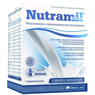 Olimp Nutramil Complex, питательный препарат, нейтральный вкус, 72 г x 7 пакетиков