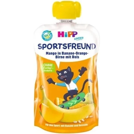 HiPP BIO KINDER Банан Апельсин Груша Груша Манго Рис 1×120 г, фрукти та злаки, 12м+.: ціни та характеристики