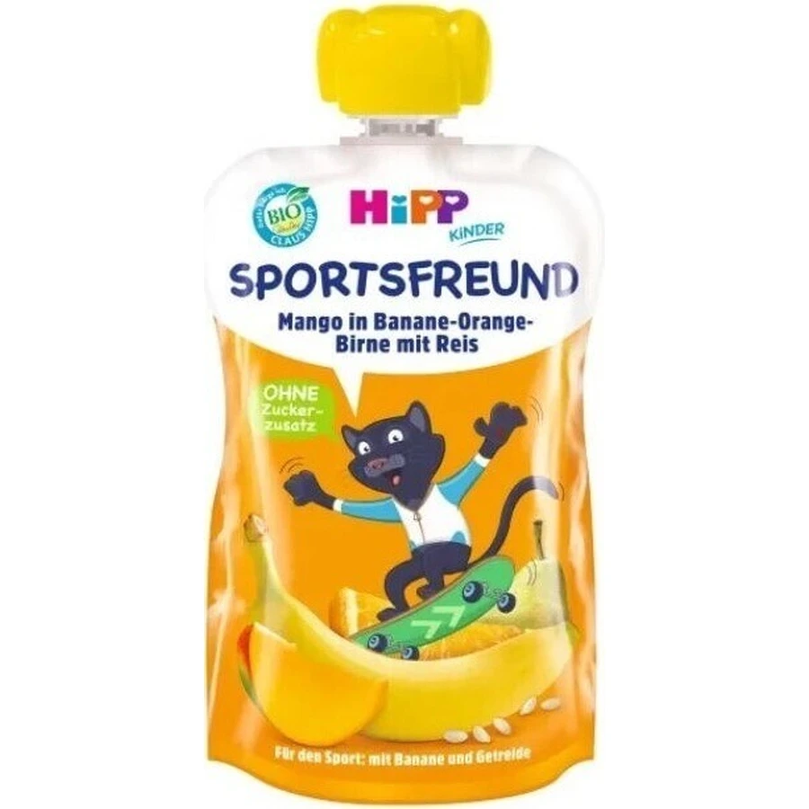 HiPP BIO KINDER Банан Апельсин Груша Груша Манго Рис 1×120 г, фрукти та злаки, 12м+.: ціни та характеристики