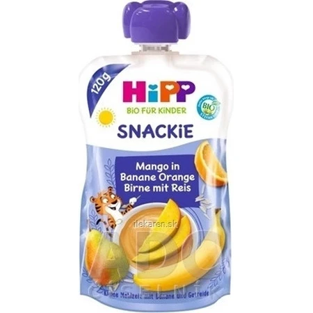 HiPP BIO KINDER Банан Апельсин Груша Груша Манго Рис 1×120 г, фрукти та злаки, 12м+.: ціни та характеристики