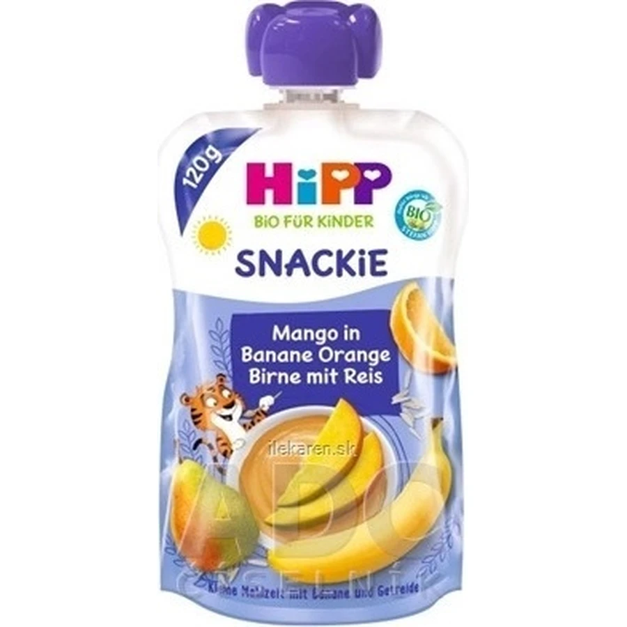 HiPP BIO KINDER Банан Апельсин Груша Груша Манго Рис 1×120 г, фрукти та злаки, 12м+.: ціни та характеристики