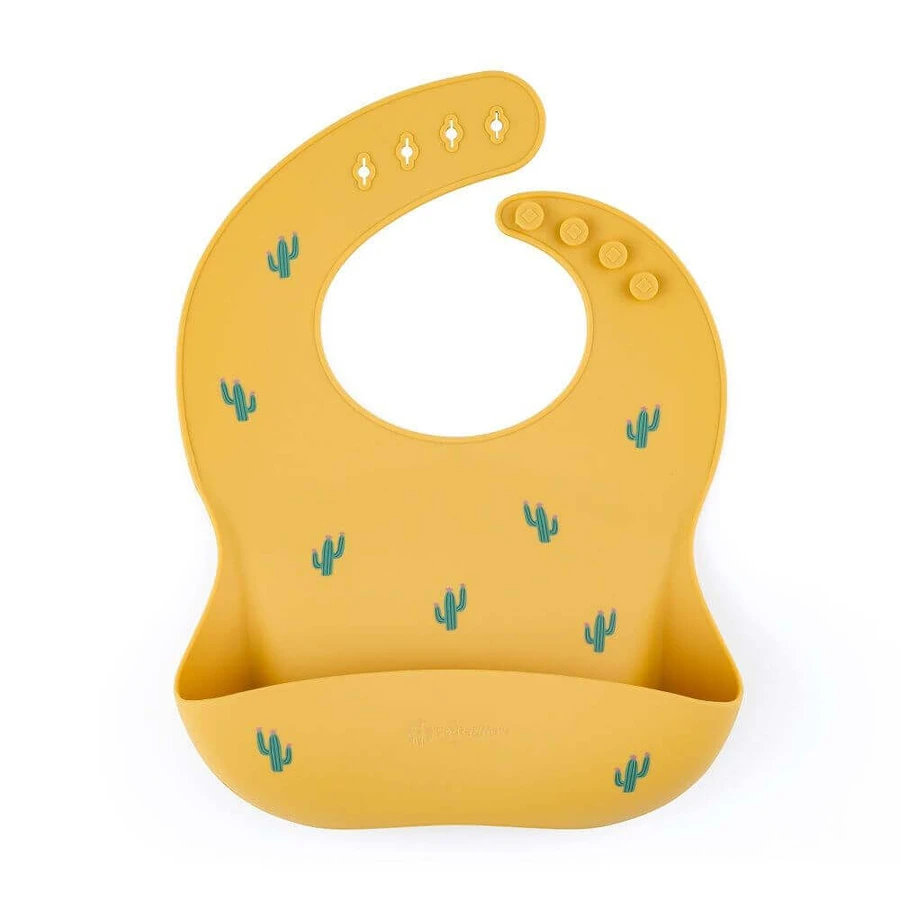 Petite&Mars Силіконовий нагрудник Take&Match Ochre Cacti 6m+: ціни та характеристики