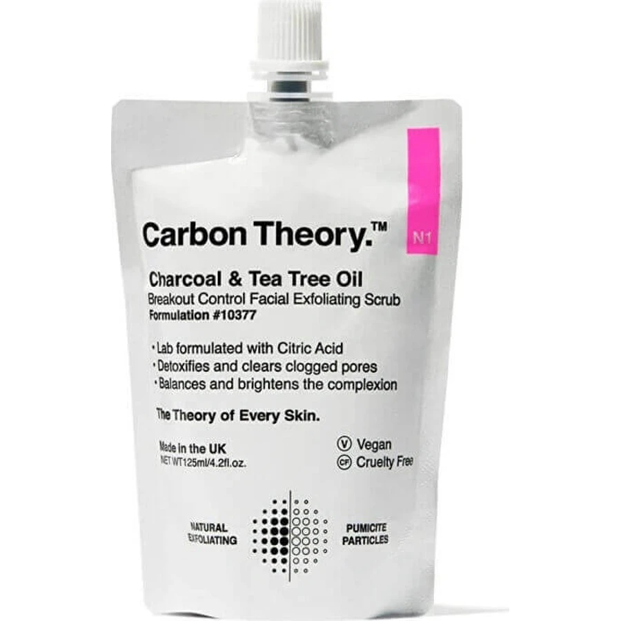 Carbon Theory, Отшелушивающий скраб для лица 125 мл, пилинг: цены и характеристики