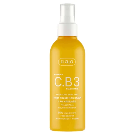 Набір Ziaja Vitamin C.B3 Niacinamide, крем для пробудження, 50 мл + лосьйон для тіла, 200 мл + тонік, 190 мл + гель для вмивання, 190 мл: ціни та характеристики