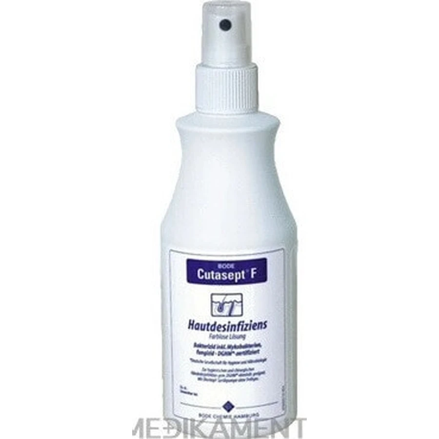 Hartmann BODE Cutasept F Spray 1×250 мл, бесцветное спиртовое дезинфицирующее средство для ванных комнат: цены и характеристики