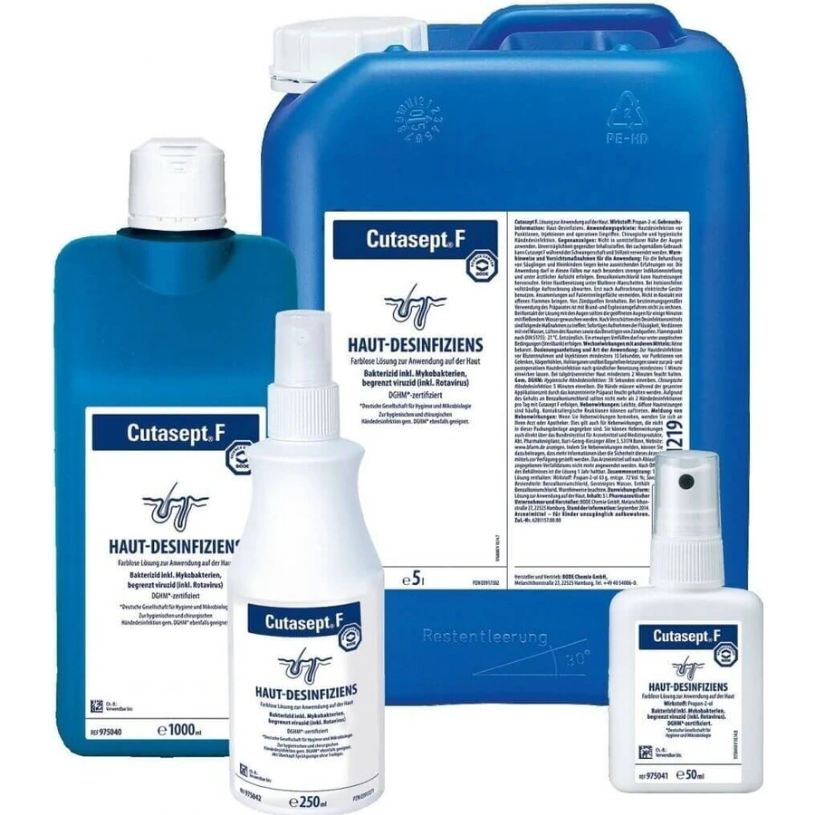 Hartmann BODE Cutasept F Spray 1×250 мл, бесцветное спиртовое дезинфицирующее средство для ванных комнат: цены и характеристики