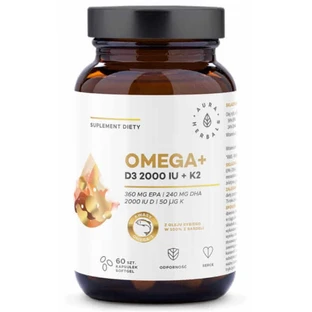 Омега + D3 2000 МО + К2 Aura Herbals Omega + D3 2000 МО + K2, 60 м'яких капсул