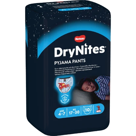 Huggies® Dry Nites середні для хлопчиків 17-30 кг 10 шт.: ціни та характеристики