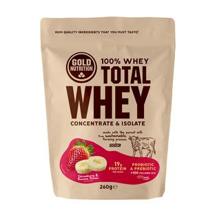 Total Whey Protein Powder полуниця та банани, 260 г, Gold Nutrition