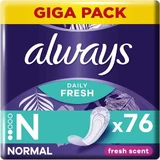 Always Intimates 76шт Нормальний свіжий аромат 1×74 шт, інтимні гігієнічні прокладки